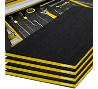 ONREVA Tool Box Foam 22x18x1 inch 4Pack, Foam Inserts for Cases, Polyethylene Storage Sheets for Toolbox Hard Case, Tool Shadow Insert, Kaizen Organizer Sheet, Black with Yellow