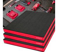ONREVA Tool Box Foam, 3Pack 22x18x2 inch, Foam Inserts for Cases, Polyethylene Storage Sheets for Toolbox Hard Case, Tool Shadow Insert, Kaizen Organizer Sheet
