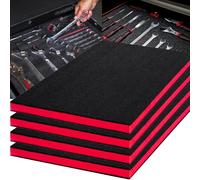ONREVA Tool Box Foam 4Pack 17x12x1 inch, Foam Inserts for Cases, Polyethylene Storage Sheets for Toolbox Hard Case, Tool Shadow Insert, Kaizen Organizer Sheet