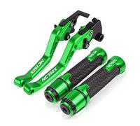 Onrksreb Compatible for Hon&da NC750X 2016 2017 2018 2019 Motorcycle Handlebar Adjustable Brake Clutch Levers Grips Handle(Green)
