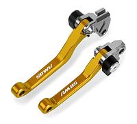 Onrksreb Compatible for Suzuki RM85 2005-2015 2008 2010 2011 2012 2013 Motocross Dirt Bike CNC Aluminum Brake Clutch Levers Foldable Lever Motorcycle Pivot Lever(Gold)