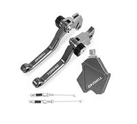 Onrksreb Compatible for Yama&ha TDR240 TDR 240 1988 1989 1990 Motocross Foldable Brake Clutch Levers Stunt Easy Pull Cable System CNC Accessories(G)