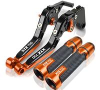Onrksreb Compatible for Yamaha XTZ750 1989-1996 Motorcycle Folding Extendable Brake Clutch Levers Adjustable Handlebar Grips Ends with CNC(7)
