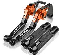 Onrksreb Compatible for Yamaha XTZ750 1989-1996 Motorcycle Folding Extendable Brake Clutch Levers Adjustable Handlebar Grips Ends with CNC(13)