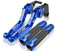 Onrksreb Compatible for Yamaha YZF600R Thundercat 1994-2005 Motorcycle Folding Extendable Brake Clutch Levers Adjustable Handlebar Grips Ends with CNC(10)