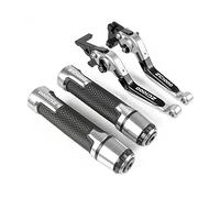 Onrksreb Compatible for ZG1000 Concours 1992 1993 1994-2006 Motorcycle Clutch Brake Lever Extendable Adjustable Foldable Levers Handlebar Grips(Silver)
