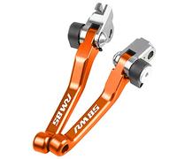Onrksreb Compatible Motorcycle Handlebar Dirt Bike Brake Clutch Levers Dirt Bike Pivot Lever Handle Lever CNC for Suzuki RM85 RM 85 2005-2015 2014 2013 2012 2011(Orange)