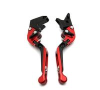 Onrksreb Compatible Parts Folding Brake Clutch Levers for Moto Guzzi California Custom/Touring/Classic 2014 2015 2016 Motorcycle Adjustable Handle(Red)
