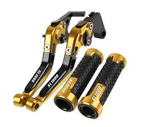 Onrksreb Compatible Parts for Aprilia Falco SL1000 2000 2001 2002 2003 2004 Motorcycle Clutch Brake Lever Extendable Adjustable Foldable Levers Handlebar Grips(Gold)