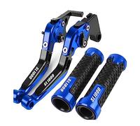 Onrksreb Compatible Parts for Aprilia Falco SL1000 2000 2001 2002 2003 2004 Motorcycle Clutch Brake Lever Extendable Adjustable Foldable Levers Handlebar Grips(Blue)