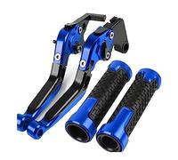 Onrksreb Compatible Parts for Hon&da CBR600 F2 F3 F4 F4i 1991-2007 2006 2005 Motorcycle Clutch Brake Lever Extendable Adjustable Foldable Levers Handlebar Grips(Blue)