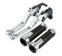 Onrksreb Compatible Parts for Hon&da VFR400 NC30 1989 1990 1991 1992 VFR 400 NC30 Motorcycle Handlebar Adjustable Brake Clutch Levers Grips Handle(Sliver)