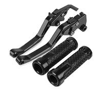 Onrksreb Compatible Parts for K&awasaki NINJA250 300R Z250 Z300 for VERSYS 300X 2008 2009 2010-2019 Motorcycle Handlebar Adjustable Brake Clutch Levers Grips Handle(Black)