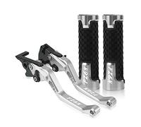 Onrksreb Compatible Parts for Yama&ha FZ6N 1998-2003 1999 2000 2001 2002 Motorcycle Handlebar Adjustable Brake Clutch Levers Grips Handle(Sliver)