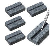 OnrySxn Darts Sharpener 4Pcs, V-Sharp Dart Point Sharpening Stone Wear Resistant Groove Sharpening Tools Easy Polishing Deburring Sand Stone Metal Darts Points Burrs Remover Tool Darts Accessories