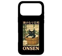 Onsen Japanese Traditional Culture Funny Cat Vintage Art Case for iPhone 17 Pro Max
