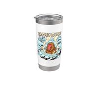 Onsen Mode Relaxation Japanese Hot Snow Monkey Humor Spring Stainless Steel Insulated Tumbler