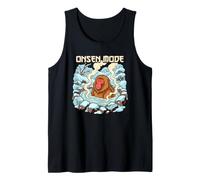 Onsen Mode Relaxation Japanese Hot Snow Monkey Humor Spring Tank Top