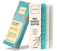 Onsen Secret Professional Nail Buffer Replacement Pads, Ultimate Shine Nail Buffing Pads w/ 3 Way Buffing Methods - 4 Combo Pads Only - 1 Pack