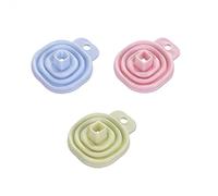 Onsinic 1 Pack Silicone Collapsible Funnel Foldable Kitchen Funnel Diamond Painting Tools Funnel Convenient for Water Bottle Oil Liquid Powder Transfer Random Color, Blue