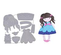 Onsinic 1set Cutting Die Embossing Stencils Metal Die Cut Girl Shape Cutting Stencils for Diy Scrapbooking Album Paper Cards Decoration