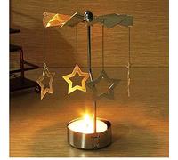 Onsinic (star) Rotary Candle Spinning Tealight Metal Tea Light Holder Carousel Party Decor Xmas Gifts
