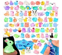 Onsioesd 100PCS Mini Glow in The Dark Animal Resin Models Mystery Resin Animals Blind Bag Tiny Animal Figurines for Micro Landscape Garden Aquarium Dollhouse Party Favors Surprise Gifts for Kids