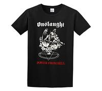 Onslaught Power from Hell Unisex T-Shirt Man's Black Cotton Tee XL