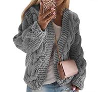 Onsoyours Ladies Maxi Long Length Boyfriend Cardigan Collared Top Long Full Sleeve Floaty Duster Jacket Coat Blazer A Grey XL