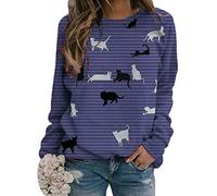 Onsoyours Women Wine Cup Christmas Hat Graphic Print Sequins Print Sweatshirt Tops F Purple L
