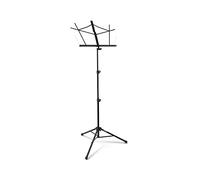 OnStage On-Stage SM7222BB Tripod-Base Sheet Music Stand with Bag (Portable, Folding Sheet Music Setup, Adjustable Height and Angle, Heavy-Duty Tubular Legs, Nonslip Rubber Feet, Metal, Black)