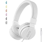 ONTA Kids Headphones for Boys Girls - Child Student Headset Wired plug Toddler Earphones School Teen on Ear for Ipad | Computer | Smart phone | Amazon Fire Tablet | Laptop | Plane Travel | Game, white