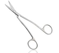ONTAKI Dual Bent Machine Embroidery Scissors Premium German Steel Applique Fabric Scissors Angled Handle Curved double dip Sharp Small Tip Optimal Precision Stitches, Crafting, Sewing Silver 6.5" long