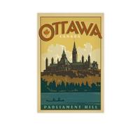 Ontario Bungalow Campground Vintage Travel Poster 2 Canvas Poster Wall Art Decor Print Picture Paintings for Living Room Bedroom Decoration 12x18inch(30x45cm)