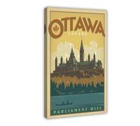 Ontario Bungalow Campground Vintage Travel Poster 2 Canvas Poster Wall Art Decor Print Picture Paintings for Living Room Bedroom Decoration 12x18inch(30x45cm)