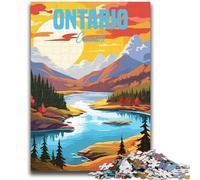 Ontario Canada JigsawPuzzle 1000 Pieces for Teenagers, Family Activity with Matching Poster And Trivia Sheet for Age 14+ 1000pcs(26x38cm)