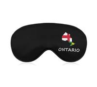 Ontario Flag Canada Canadian Comfortable Sleep Eye Mask Soft Covers for Sleeping with Adjustable Strap