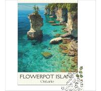 Ontario Travel Posters 1000 Pieces Puzzles for Adults | perfect indoor activity for a rainy day when the weather keeps the whole family at home all afternoon50x75cm