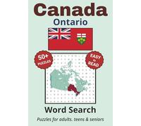Ontario Word Search Puzzle Book: Search with Easy to Read Print about Ontario cities, plant life, wildlife and more | 6x9 inches, 110 pages | 50+ Puzzles ... Gifts for Vacations, Holidays & Free Times
