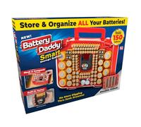 Ontel Battery Daddy Ultra - Battery Organizer Storage Case with Tester, Stores & Protects Up to 250 Batteries, Clear Locking Lid, As Seen On TV