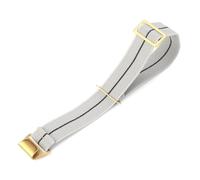 Onthelevel French Troops Paratrooper Military Watchband 18mm 20mm 22mm Nylon Elastic Watch Strap Gold Buckle, Gray-black, 20mm