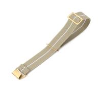 Onthelevel French Troops Paratrooper Military Watchband 18mm 20mm 22mm Nylon Elastic Watch Strap Gold Buckle, Khaki-white, 22 mm