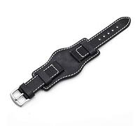 Onthelevel Leather Cuff Watch Strap 20mm 22mm 24mm Vintage Genuine Leather Watch Band with Mat for Men