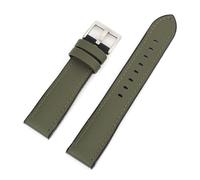 Onthelevel Sailcloth Rubber Watch Strap 18mm 20mm 22mm Water Resistant Band, Green, 18mm, Modern