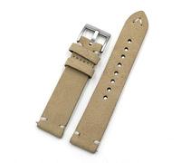 Onthelevel Suede Vintage Leather Watch Band Quick Release Strap 18mm 20mm 22mm 24mm Replacement Watchband for Men or Women (20mm, Beige)