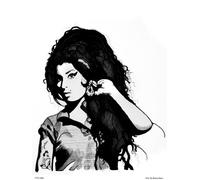 onthewall Amy Winehouse Portrait Art Print Poster by Becky Mann (OTW0060)