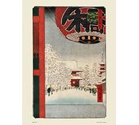 onthewall Hiroshige Japanese Poster Art Print Kinryuzan Temple, White