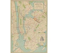 onthewall New York Subway Map Vintage Art Wall Art Print 50x70cm Poster Art Print 50x70cm