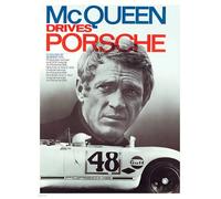 onthewall Steve McQueen Drives Porsche 30x40cm Art Print