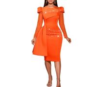 ONTINVA Spring Wedding Guest Dresses Lace Floral Bodycon Pencil Long Cap Sleeve Clubwear Basic Fitted Outfits Midi Dresses for Women UK